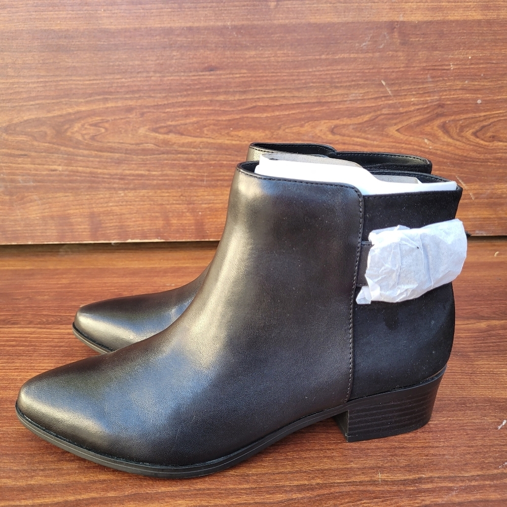 New Alfani Oakleyy Black Ankle Boots Women's Size 6